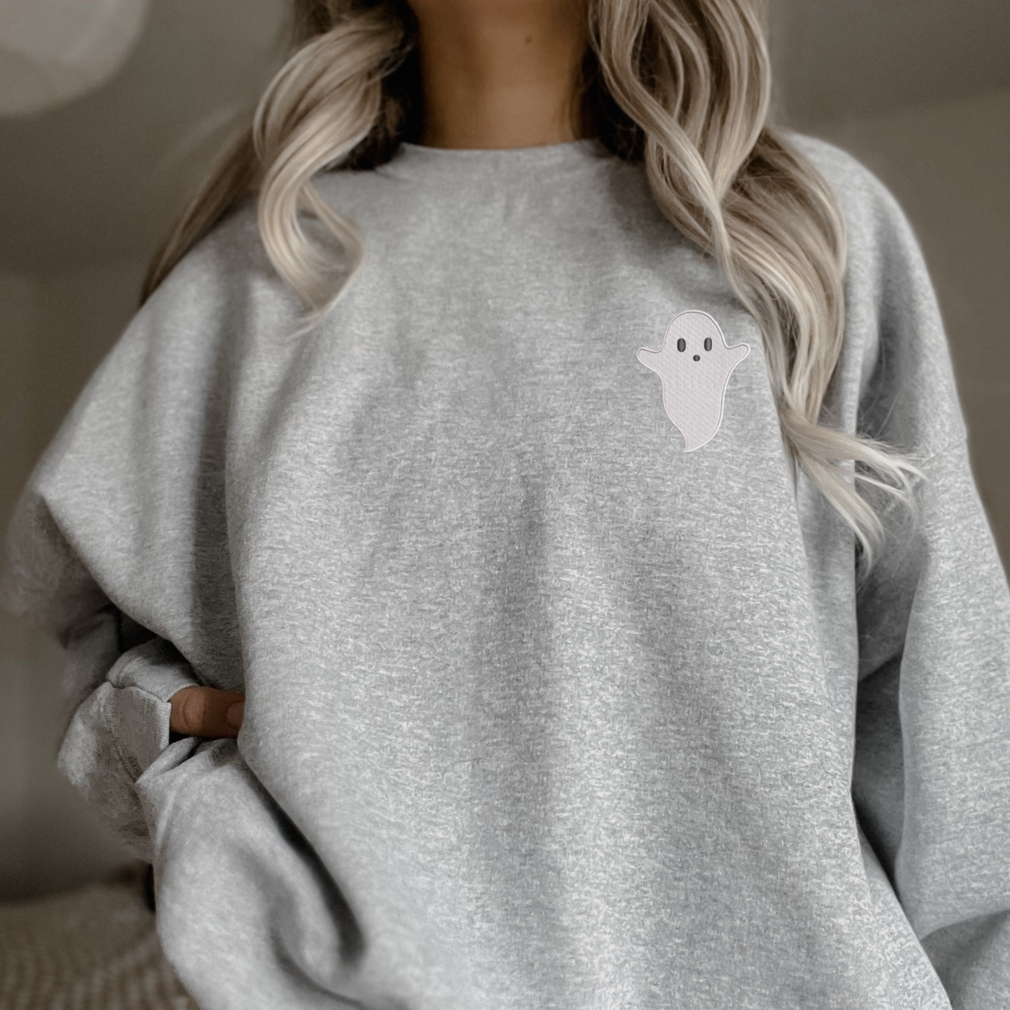 Ghost Embroidered Sweatshirt