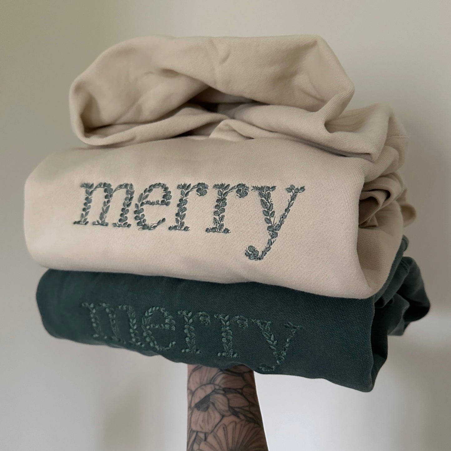 Merry Embroidered Sweatshirt